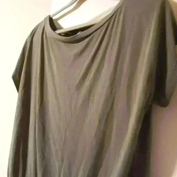 Veronica soft modal muted green boat neck ots blouse Size XS Minimalist - Picture 3 of 6